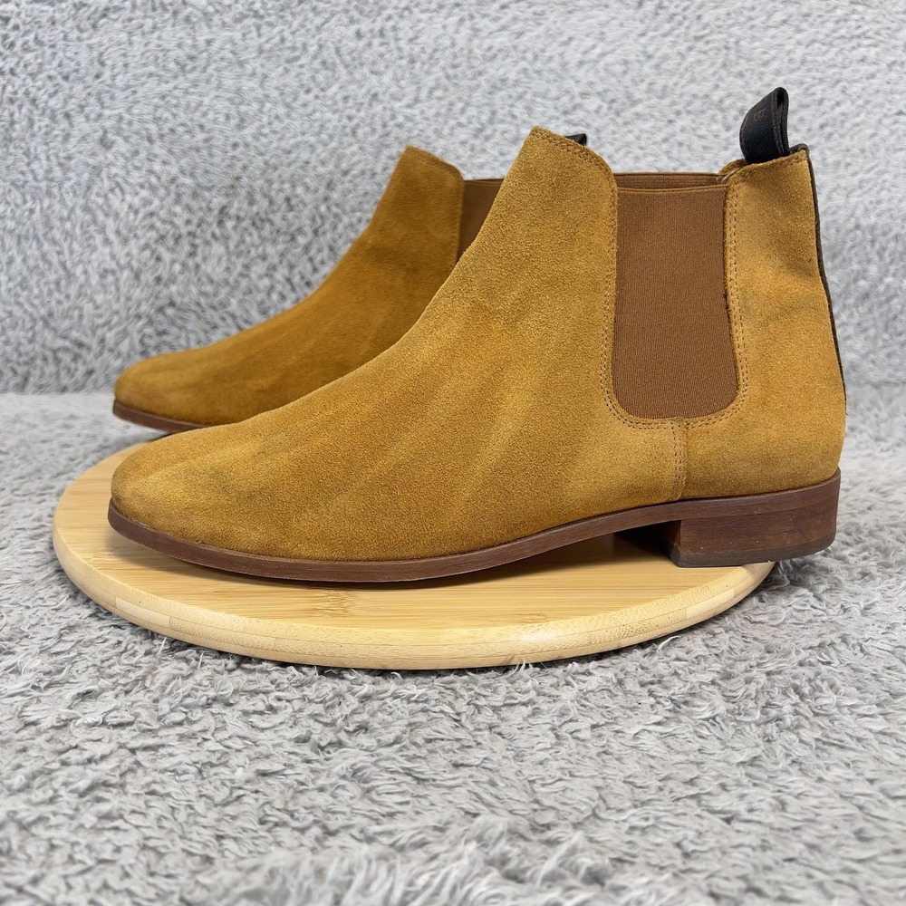 Shoe The Bear Chelsea Boots Mens Size 10 Brown Suede Leather Sole Smart Casual